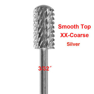 silver Smooth Top Bit electric nail file carbide drill bit tools