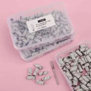 100pcs 3.1mm  Sanding Bands for Nail Art - 180 Grit - Mini Nail Drill Bits for Manicure and Pedicure