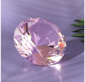 Large Crystal Clear PINK Ornament 6cm - Ideal for Nail Art Photography